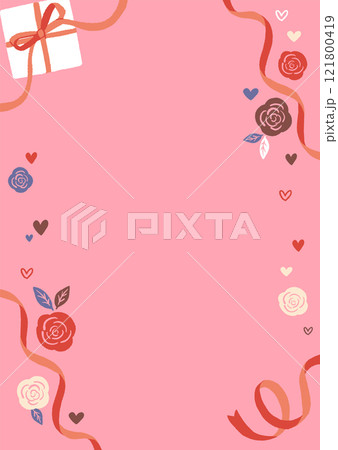 可愛いバレンタインのフレーム 可愛いバレンタインのフレーム 121800419