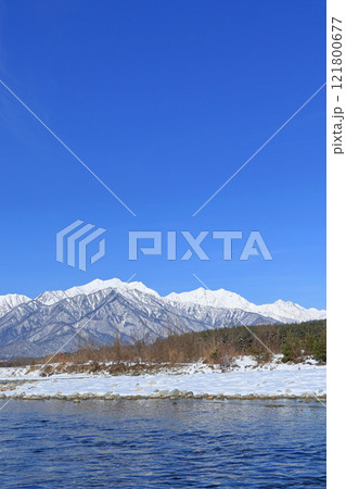 信濃大町山岳展望 冬の北アルプス後立山連峰 信濃大町山岳展望 冬の北アルプス後立山連峰 121800677