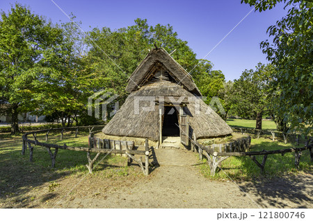 静岡　登呂遺跡　竪穴式住居　静岡県静岡市 121800746