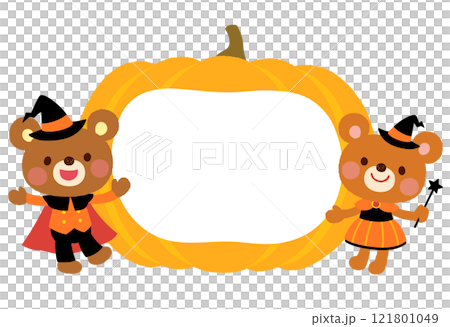 可愛的熊萬聖節留言卡 121801049