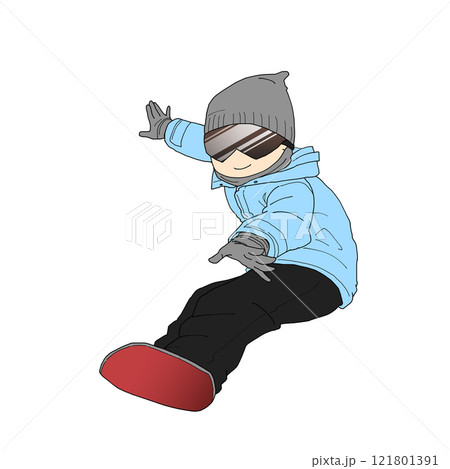 スノボする男性 スノボする男性 121801391