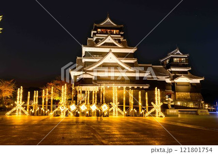 雲上の熊本城ライトアップお城まつり(秋のくまもとお城まつり)(竹あかり) 121801754