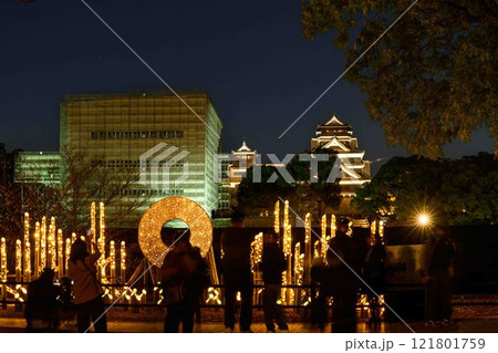 雲上の熊本城ライトアップお城まつり(秋のくまもとお城まつり)(竹あかり) 雲上の熊本城ライトアップお城まつり(秋のくまもとお城まつり)(竹あかり) 121801759