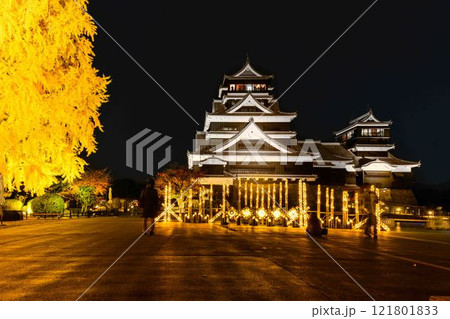 雲上の熊本城ライトアップお城まつり(秋のくまもとお城まつり)(竹あかり) 121801833