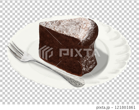 ガトーショコラ(皿、フォーク付き) ガトーショコラ(皿、フォーク付き) 121801861