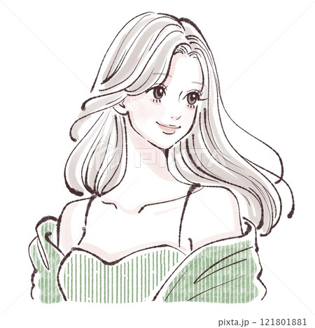 女性・女の子のイラスト素材 121801881