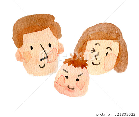 人物イラスト 表情 仲良しの親子 人物イラスト 表情 仲良しの親子 121803622