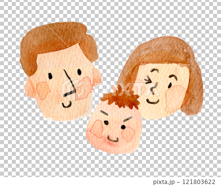 人物イラスト 表情 仲良しの親子 人物イラスト 表情 仲良しの親子 121803622