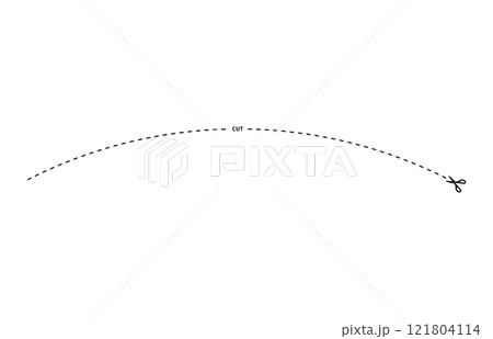キリトリ　切り取り　線　ライン 121804114