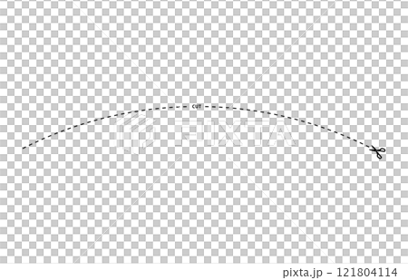 キリトリ　切り取り　線　ライン 121804114