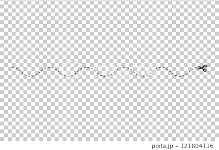 キリトリ　切り取り　線　ライン 121804116