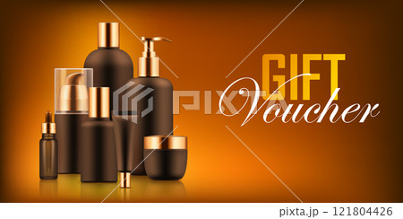 Luxury cosmetic bottle voucher Luxury cosmetic bottle voucher 121804426