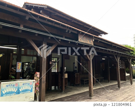 台湾台中のローカル鉄道集集線の車埕駅 台湾台中のローカル鉄道集集線の車埕駅 121804961