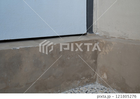 Mold grew in the corner of the hall after After the flood door has a crack in it and is leaning on the wall 121805276