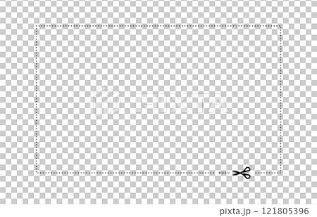 キリトリ　切り取り　線　ライン 121805396