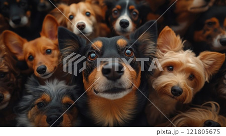 たくさんの犬 121805675