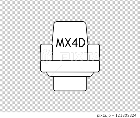 MX4D用椅子のシンプルな線画イラスト 121805824