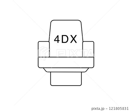 4DX用椅子のシンプルな線画イラスト 121805831