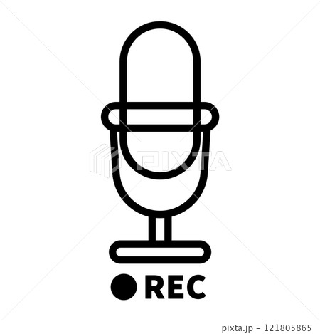 録音中のマイクのアイコン。 121805865