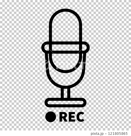 録音中のマイクのアイコン。 121805865