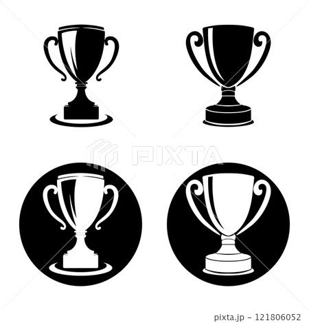Trophy cup icon logo vector 121806052