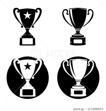 Trophy cup icon logo vector 121806053