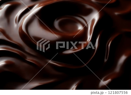 リッチな味わいを感じる溶けたチョコレート【Generative AI】 リッチな味わいを感じる溶けたチョコレート【Generative AI】 121807556