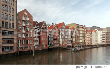 Hamburg, Germany. Old Hamburg town view with colorful facades Hamburg, Germany. Old Hamburg town view with colorful facades 121808038