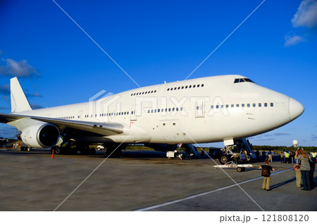 Jumbojet plane in airport 121808120