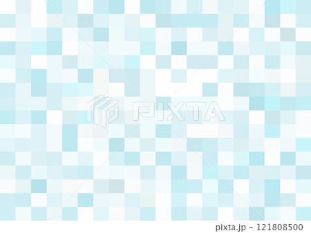 シンプルな水色のモザイクタイル背景 121808500