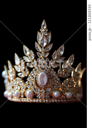 たくさんの宝石がついた王冠 121808593
