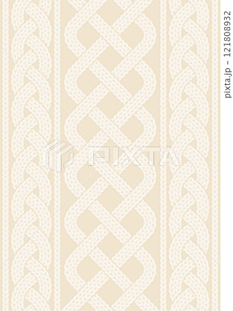 アランニットの背景素材-ベージュ アランニットの背景素材-ベージュ 121808932