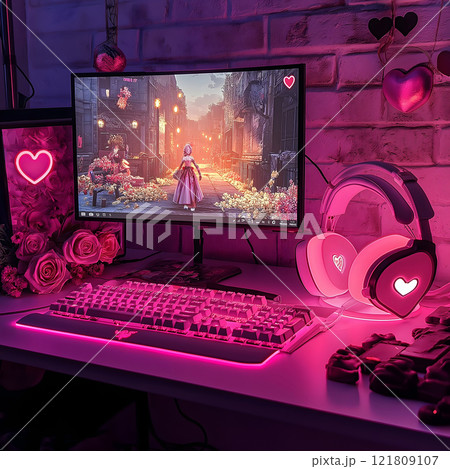 gaming in love: valentine's setup 121809107
