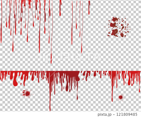 Blood, blood stains and dripping decorative design set Blood, blood stains and dripping decorative design set 121809485