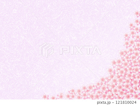 和紙と桜のイラスト背景素材 121810024