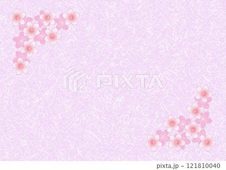和紙と桜のイラスト背景素材 121810040