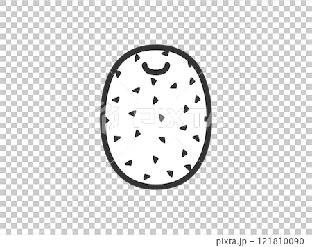 キウイフルーツのアイコン（線画）のイラスト 121810090