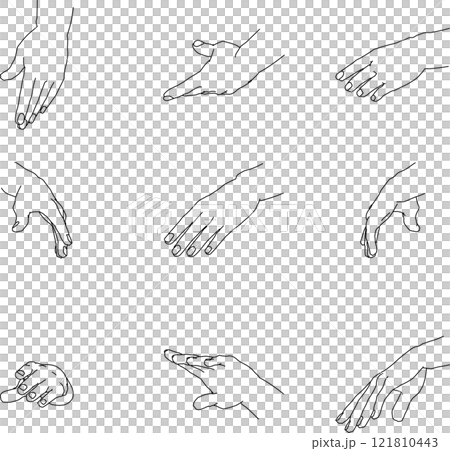 Left hand 3 seen from various angles 121810443