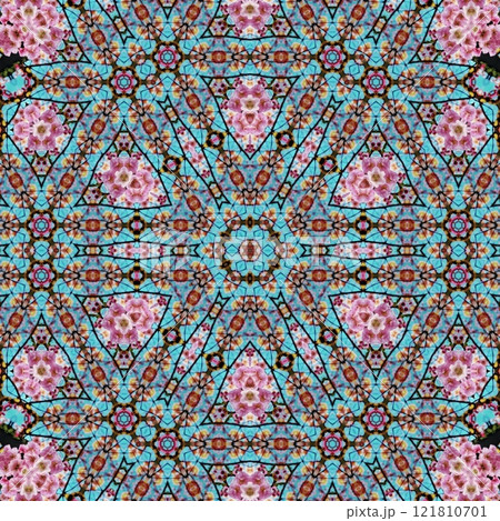 Dreamy floral design for the background. Fantasy flower texture for paper, wrapper, fabric, business card, carpet, tile, flyer printing. Swirl of luxury marble for any type of elegant home decor 121810701