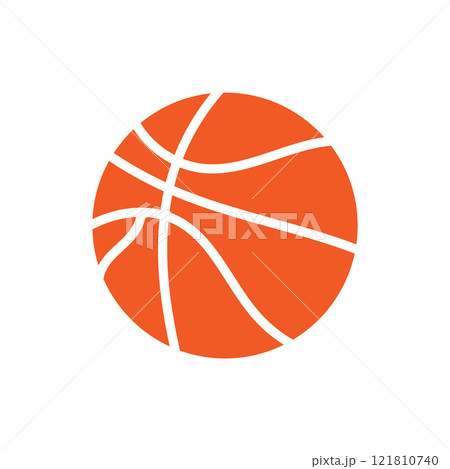 Basketball icon logo design template isolated illustration 121810740