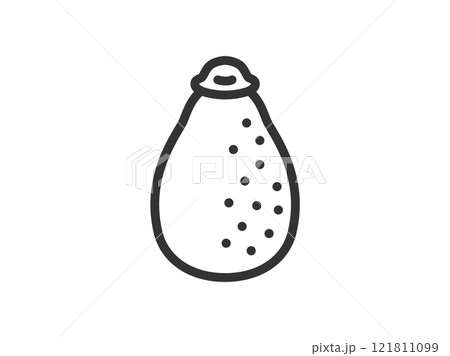 ビワのアイコン（線画）のイラスト 121811099