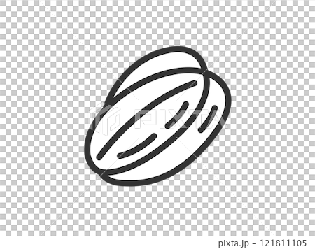 Illustration of star fruit icon (line drawing) 121811105