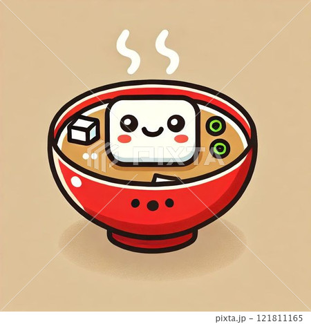味噌汁　キャラクター　イラスト 121811165