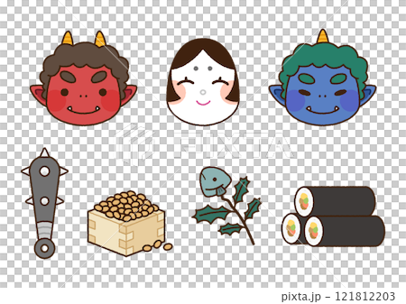 かわいい節分イラストセット 121812203