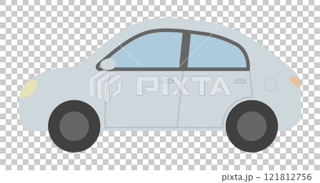 簡單的白色汽車側視圖的向量圖 簡單的白色汽車側視圖的向量圖 121812756