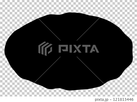 Black distorted oval frame 121813446