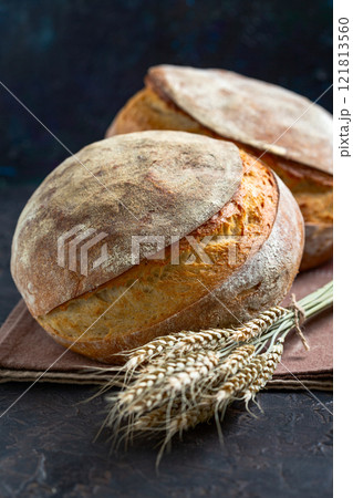 Freshly Baked Bread with Wheat. 121813560