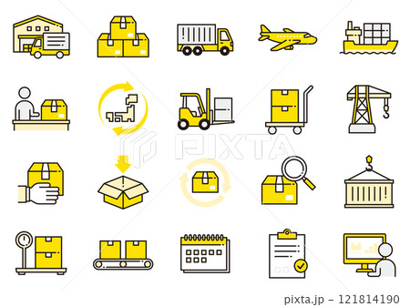 宅配・物流アイコン06 Delivery and logistics iconsのイラスト素材 [121814190] - PIXTA