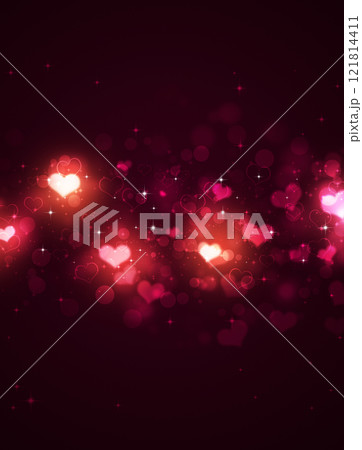 Valentine Bokeh Hearts Shape Poster 121814411