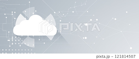 Cloud technology concept with circuit board 121814507